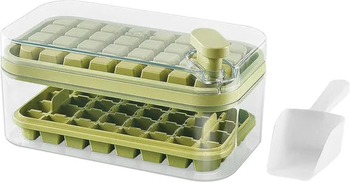 Ice Cube Tray with Lid 2 Layer