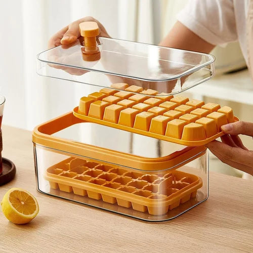 Ice Cube Tray with Lid 2 Layer