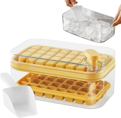 Ice Cube Tray with Lid 2 Layer